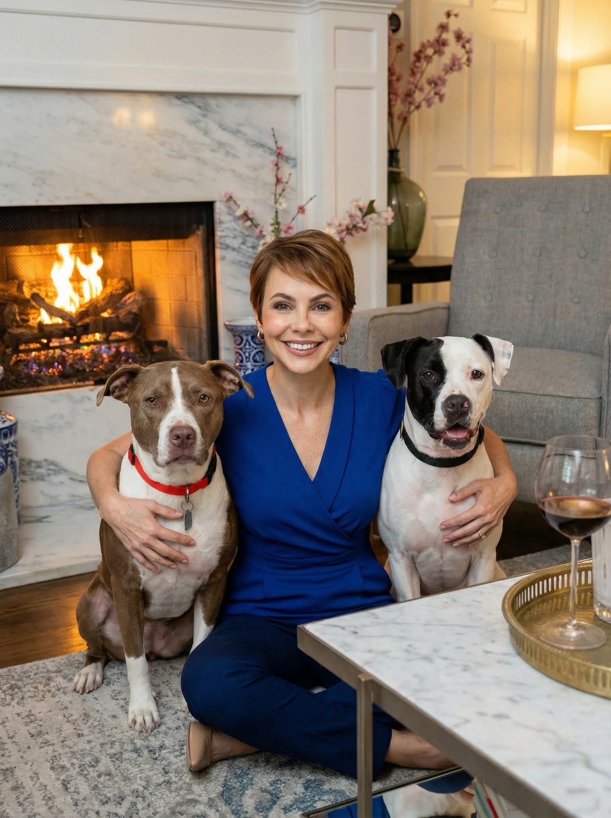 Fabiana Cid Harris with Sophie and Jackie